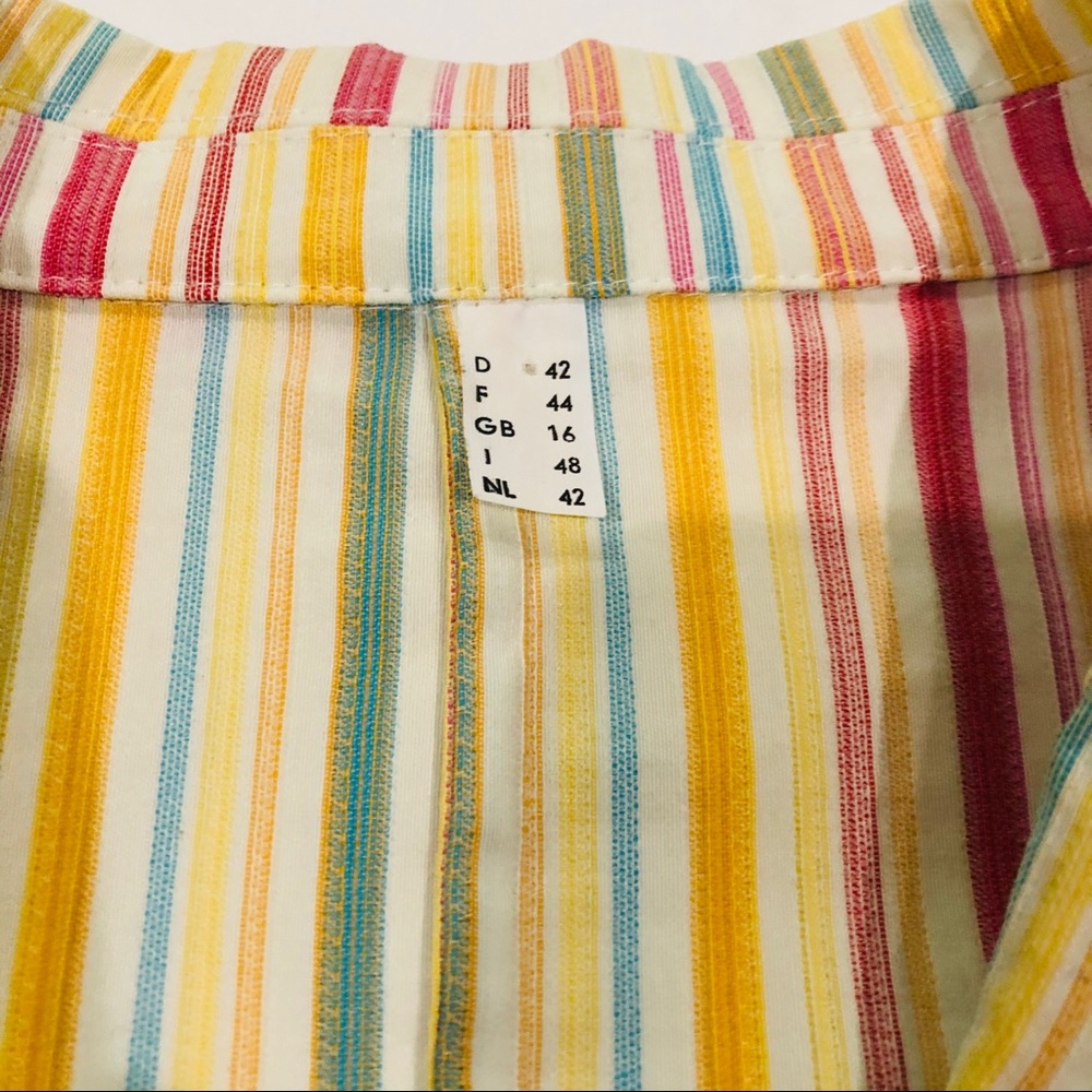 Multi- Colored Striped Button Down Jacket - image 4